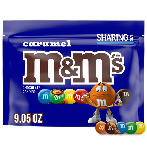M&M'S Honey Roasted Peanut Milk Chocolate Candy Full Size Crunchy, Sweet and Salty Nutty On the Go Snack, Sharing Size, 9.0 Oz Resealable Pack