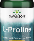 Swanson Amino Acid L-Proline Dietary Supplement Collagen Connective Tissue Support 500 mg 100 Capsules