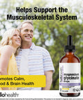 Magnesium Glycinate Liquid Magnesium Supplement Women, Men & Kids - Magnesium Bisglycinate 100 Mg For Natural Calm, Muscle Recovery & Joint Support - Magnesium Liquid Vitamins (30 Days) - Lemon Flavor