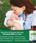Zazzee Extra Strength Prenatal DHA, 500 mg, 180 Enteric Coated Softgels, 1000 mg Omega 3Ãƒâ€šÃ¢â‚¬â„¢s, 1000 IU Vitamin D3, Burp Free, No Fishy Aftertaste, Superior Triglyceride Form, Purified Deep Sea Fish Oil
