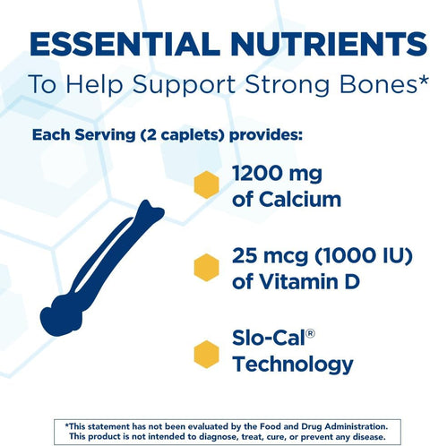 Citracal Slow Release Calcium 1200 mg with Vitamin D3 Magnesium Calcium Supplement Bone Health Support Take Once Daily Caplet 185 Count