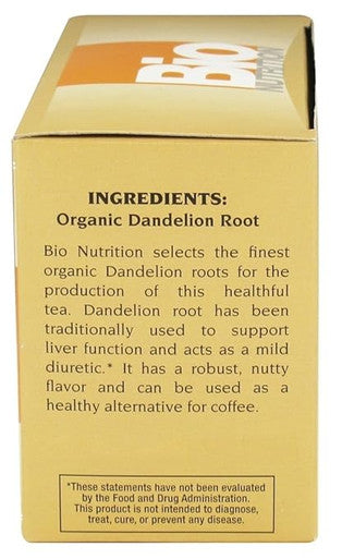 Dandelion Root tea 30 Bags By Bio Nutrition Inc