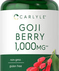 Carlyle Goji Berry 1000mg | 120 Capsules | Concentrated Extract from Wolfberry Plant | Non-GMO Gluten