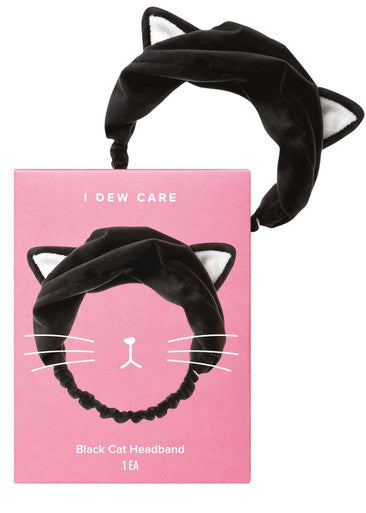 I Dew Care Face Wash Headband - Black Cat + Tweezer - Tweeze The Day Bundle