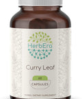 HerbEra Curry Leaf 60 Capsules, 500 mg, Curry Leaf (Murraya koenigii) Dried Leaf (60 Capsules)