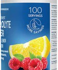 Dr. Berg's Electrolyte Powder, Raspberry & Lemon Natural Flavor - Hydration Drink Mix Supplement w/ 13x Potassium - Boost Energy & Keto Friendly - NO Maltodextrin Sugar & Carb Free - 100 Servings