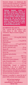 Nutricap Gummies for hair, nails &skin strength - rasperry and blueberry flavor - 90 gummies