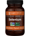 Global Healing Selenium and Zinc Kit - Organic Liquid Supplement Drops for Skin Health, Normal Cell Growth & Vegan Antioxidants to Support Thyroid and Immune System Booster - 2 Fl Oz, 60 Capsules