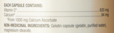 Sunkist Non-Acidic Calcium Ascorbate Vitamin C Capsule, 1000mg
