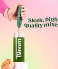 Bloom Nutrition Superfood Greens Powder Digestive Enzymes with Probiotics and Prebiotics Gut Health Bloating Relief Coconut + Milk Frother High Powered Hand Mixer