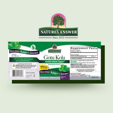Nature'S Answer Gotu-Kola Herb Capsules 90 Count | Promotes Longevity and Vitality | Supports Cognitive Function | Natural Energy Booster