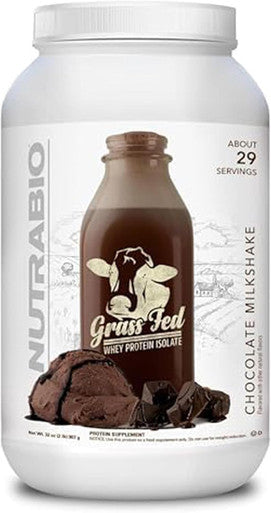 Nutrabio Grass Fed Whey Isolate Protein Powder - 25G of Protein Per Scoop - Sugar Natural Lean Muscle Protein Supplement - Chocolate Mikshake - 2 Pounds 29 Servings.