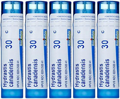 Boiron Hydratis Canadensis 30C 5Pack Of Of 80 Pellet Tubes Homeopathic Medicine For Postnasal Drip