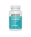 NUU3 Ashwagandha Organic KSM 66 Root Extract Supplement Stress Relief Calm Mood Mental Clarity Energized Focus & Restful Sleep Non GMO Gluten Free - 30 Capsules / 30 Day Supply