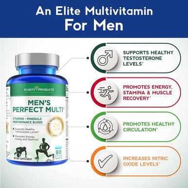 Bundle Mens Perfect Multi Womens Perfect Multi by Purity Products Men Supports Healthy Vitality Energy More Women Supports Urinary Tract Health Immunity Hair Skin Nails More