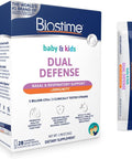 Biostime Baby & Kids Dual Defense " Nasal & Respiratory Support Includes Probiotics For Immune Support 5 Billion Cfus 2Fl Hmo Prebiotic Clinically Tested Strains 28 Sachets