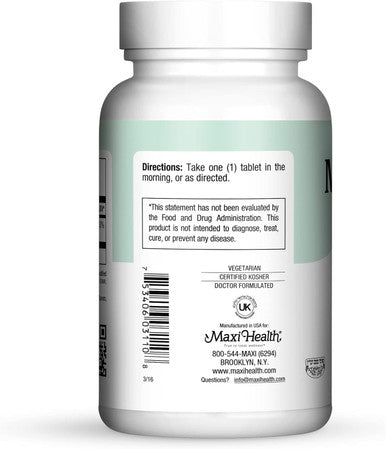 Maxi Health B-6 - Vitamin B6-100 mg Cardiovascular Health - 100 Tablets - Kosher (100 Count)