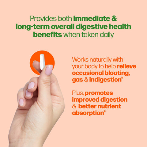 Culturelle Bloating & Gas Defense Digestive Enzymes & Probiotics For Digestive Health 30 Capsules Supports Occasional Indigestion & Discomfort