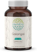 HerbEra Galangal 120 Capsules, 500 mg, Galangal (Alpinia Galangal) Dried Root (120 Capsules)