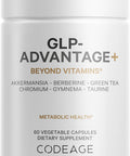 Codeage Glp-Advantage+ Supplement - Metabolic & Glp-1 Activity Support - Chromium, Berberine, Green Tea, Gymnema, Curcumin, Taurine, Resveratrol - Weight Management & Gut Health, Non-Gmo - 60 Capsules