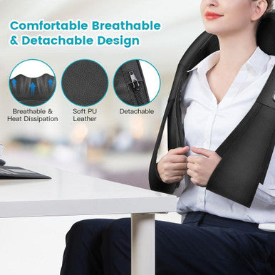 Gifts For Mom, Shiatsu Neck And Back Massager, Neck Massager For Pain Relief Deep Tissue, Kneading Electric Shoulder Massagers For Home, Office, Back Massager Gifts For Family