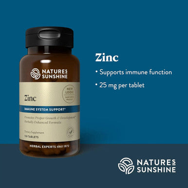 Nature'S Sunshine Zinc 25Mg, 150 Tablets Helps Strengthen The Immune System By Providing 167% Of The Daily Value Of Zinc