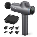 Mebak 5 Percussion Massage Gun Handheld Deep Tissue Muscle Gun Massager Cordless Rechargeable Portable Massager Gun with LCD Easy Touch Screen for Neck Back Shoulder and Feet Dark Grey
