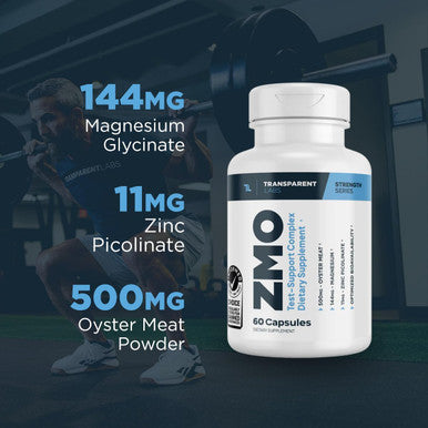 Transparent Labs Zmo - Muscle Builder For Men & Women With Zinc Magnesium Glycinate & Oyster Powder For Muscle Recovery - 60 Capsules