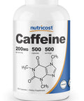 Nutricost Caffeine Pills, 200Mg Per Serving (500 Caps)