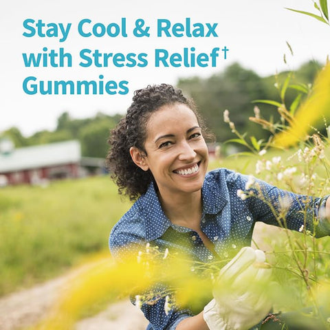 Garden Of Life Herbals Stress Relief Gummy With Rhodiola & Saffron For Positive Mood & Stress Response Plus Prebiotics & Probiotics For Digestive Support Gluten-Free Berry Flavor 30 Servings