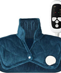 Heating Pad For Neck And Shoulders, 2.4Lb Weighted Large Heating Pad For Back Pain Relief, 6 Heat Settings 2H Auto-Off, Birthday Gifts For Women Men Mom Dad Mother Father Grandma Grandpa Blue