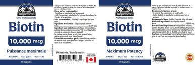 Summit Supplements - Biotin 10,000 mcg, 90 Capsules - Maximum Potency - Promotes Healthy Hair, Skin and Nails