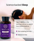 Qualia Night Sleep Aid | Non-Habit Forming | Science-Backed Supplement for Deep Refreshing Sleep | Melatonin-Free Vegan Non-GMO Gluten-Free 80 Count