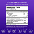 Elderberry Gummies Sambucus Elderberry Gummies For Adults & Kids Vitamin C Propolis & Echinacea Max Strength Immune Support Gummies Natural Berry Flavor 120 Gummies (2 Pack)