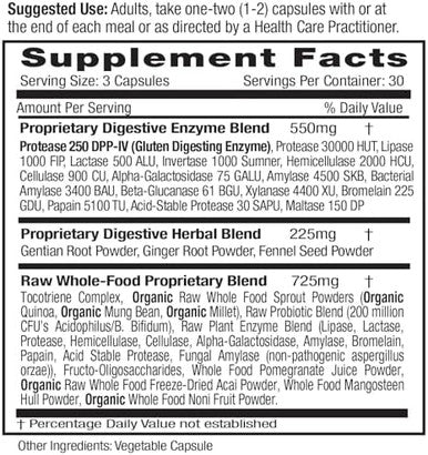Emerald Labs Digestive Health - Digestive Aid With Probiotics & Digestive Enzymes - Supports Gut Health & Constipation - Vegetarian, Gluten- - 90 Vegetable Capsules (30-Day Supply)