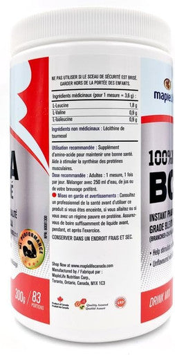 MapleLife BCAA Powder 300g, 3 BCAA Blend in Ideal 2:1:1 Ratio