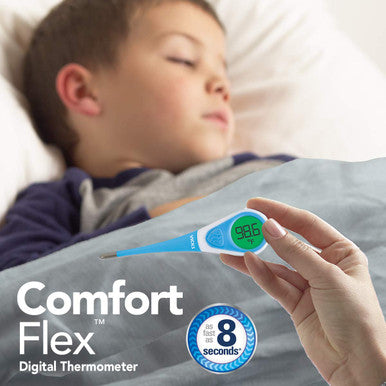 Vicks ComfortFlex Digital Thermometer Accurate Color Coded Readings in 8 Seconds Digital Thermometer for Oral Rectal or Under Arm Use