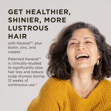 Solgar Hair Growth Age-Defying Nutrition For Men & WomenÃƒÂ¢Ã¢â€šÂ¬Ã¢â‚¬ÂThicker Fuller Hair Growth With Keranat Oil, Biotin, Zinc And Copper - One Softgel Daily, Vegan, Dairy, Soy And Gluten Free, 30 Servings