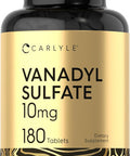 Carlyle Vanadyl Sulfate 10mg | 180 Tablet Capsules | with Chromium Picolinate | Vegetarian Non-GMO Gluten Supplement