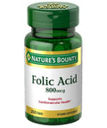 Nature's Bounty Folic Acid 800 Mcg Tablets Maximum Strength 250 Ea