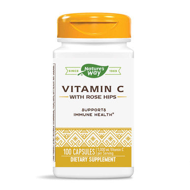 Nature'S Way Vitamin C With Rose Hips; 1000 Mg Per Serving; 100 Capsules
