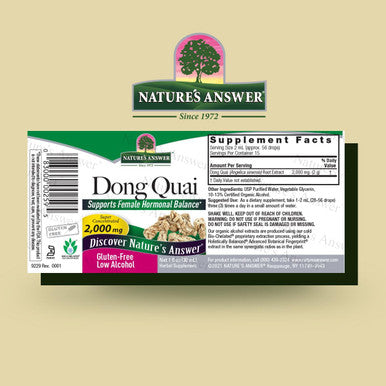 Nature'S Answer Dong Quai Root with Organic Alcohol 1-Fluid Ounce | Mesopause Support | Female Hormonal Balance | Fertility Support