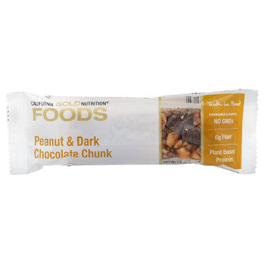California Gold Nutrition Foods - Peanut & Dark Chocolate Chunk Bars, 12 Bars, 1.4 Oz (40 G) Each