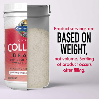 Garden of Life Grass Fed Collagen Beauty - Cranberry Pomegranate 20 Servings Collagen Powder For Women Men Hair Skin Nails Collagen Peptides Powder Collagen Protein Hydrolyzed Collagen Supplement