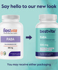 Bestvite PABA 500mg (240 Vegetarian Capsules) (120 x 2) (para-Aminobenzoic Acid) - No Stearates - Vegan - Non GMO - Gluten