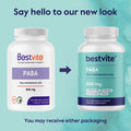 Bestvite PABA 500mg (240 Vegetarian Capsules) (120 x 2) (para-Aminobenzoic Acid) - No Stearates - Vegan - Non GMO - Gluten