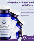 Relumins Advance White Glutathione - Reduced Glutathione Supplement, Supports Antioxidant Health & Glucose Metabolism and 6x Gluta Support - 60 Vegetarian Capsules