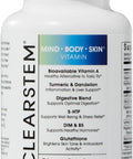Clearstem - Mindbodyskin Hormonal Acne Supplement (5-Htp) - Natural Dim Supplement - Skin Care Vitamins - Hormone Balance, Antioxidants - Vegan, Gluten Free, Cruelty - 30 Servings, 90 Capsules