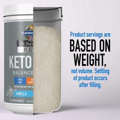 Garden of Life Dr. Formulated Keto Meal Balanced Shake - Vanilla Powder 14 Servings Truly Grass Fed Butter & Whey Protein Plus Probiotics Non-Gmo Gluten Free Ketogenic Paleo Meal Replacement