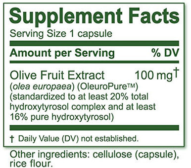 Island Nutrition , 20% Hydroxytyrosol Complex Olive Fruit Extract - Super Strength 100% Grown & Extracted In Spain. 90 Capsules, 100 Mg, From The Maker Of Real European Olive Leaf Extract